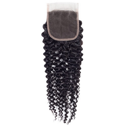 4X4 Kinky Curly Human Hair Lace Closure